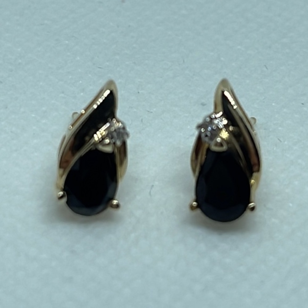 14k diamonds real solid gold real‎ diamond black Onyx